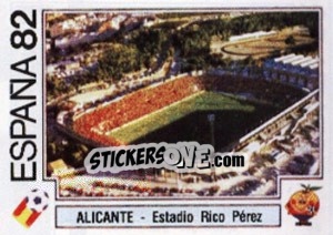 Cromo Alicante - Estadio Rico Perez - FIFA World Cup España 1982 - Panini