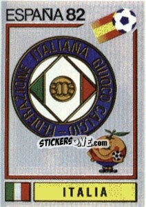 Cromo Italia (emblem) - FIFA World Cup España 1982 - Panini