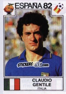 Cromo Claudio Gentile - FIFA World Cup España 1982 - Panini
