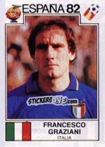 Sticker Francesco Graziani - FIFA World Cup España 1982 - Panini