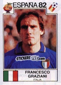 Sticker Francesco Graziani - FIFA World Cup España 1982 n. 52 - Panini