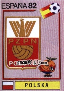 Sticker Polska (emblem) - FIFA World Cup España 1982 n. 54 - Panini