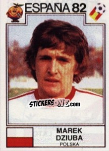 Sticker Marek Dziuba - FIFA World Cup España 1982 - Panini