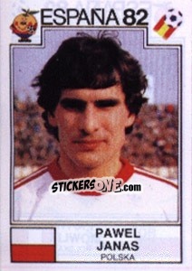 Sticker Pawel Janas - FIFA World Cup España 1982 n. 59 - Panini