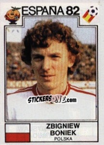 Sticker Zbigniew Boniek - FIFA World Cup España 1982 n. 66 - Panini