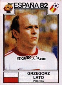 Sticker Grzegorz Lato - FIFA World Cup España 1982 n. 67 - Panini