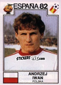 Cromo Andrzej Iwan - FIFA World Cup España 1982 - Panini