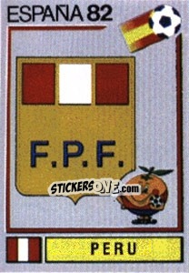 Sticker Peru (emblem) - FIFA World Cup España 1982 n. 72 - Panini