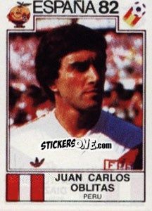 Sticker Juan Carlos Oblitas - FIFA World Cup España 1982 - Panini