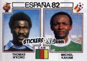 Sticker Thomas N'Kono / Michel Kaham - FIFA World Cup España 1982 n. 92 - Panini