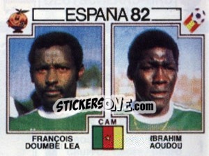 Sticker Francois Doumbe Lea / Ibrahim AouDou - FIFA World Cup España 1982 - Panini