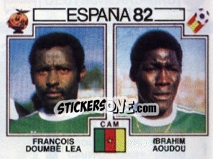 Sticker Francois Doumbe Lea / Ibrahim AouDou - FIFA World Cup España 1982 n. 93 - Panini