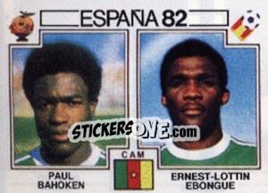 Sticker Paul Bahoken / Ernest-Lottin Ebongue - FIFA World Cup España 1982 n. 97 - Panini