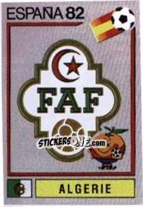 Sticker Algerie (emblem) - FIFA World Cup España 1982 n. 100 - Panini
