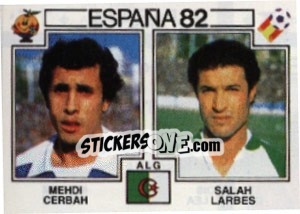 Sticker Mehdi Cerbah / Salah Larbes - FIFA World Cup España 1982 n. 102 - Panini