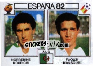 Sticker Norredine Kourichi / Faquzi Mansouri - FIFA World Cup España 1982 n. 104 - Panini