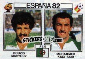 Sticker Bouzid Mahyouz / Mohammed Kaci Said - FIFA World Cup España 1982 n. 105 - Panini