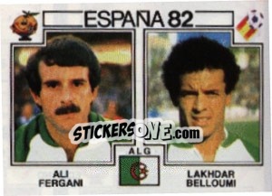 Sticker Ali Fergani / Lakhdar Belloumi - FIFA World Cup España 1982 n. 106 - Panini