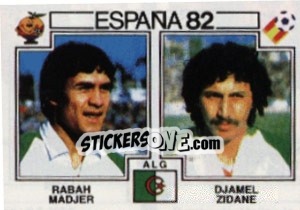 Sticker Rabah Madjer / Djamel Zidane - FIFA World Cup España 1982 n. 108 - Panini