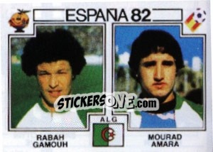 Sticker Rabah Gamouh / Mourad Amara - FIFA World Cup España 1982 n. 109 - Panini