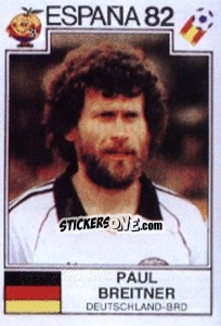 Sticker Paul Breitner - FIFA World Cup España 1982 n. 121 - Panini