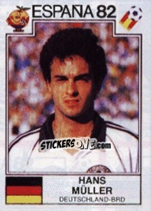 Sticker Hans Muller - FIFA World Cup España 1982 n. 123 - Panini