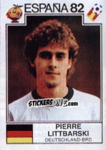Sticker Pierre Littbarski - FIFA World Cup España 1982 n. 124 - Panini