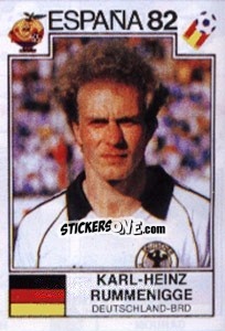 Sticker Karl-Heinz Rummenigge - FIFA World Cup España 1982 n. 127 - Panini