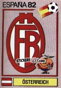 Sticker Osterreich (emblem) - FIFA World Cup España 1982 - Panini