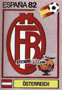 Sticker Osterreich (emblem) - FIFA World Cup España 1982 n. 128 - Panini