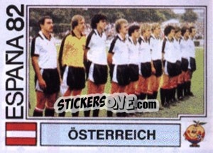 Cromo Osterreich (team) - FIFA World Cup España 1982 - Panini