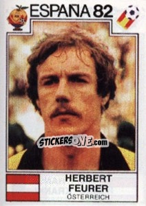 Sticker Herbert Feurer - FIFA World Cup España 1982 n. 130 - Panini
