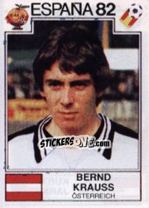 Sticker Bernd Krauss - FIFA World Cup España 1982 - Panini