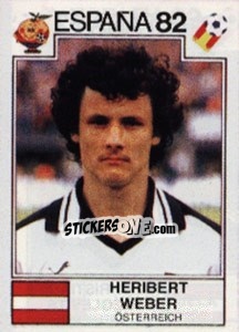 Sticker Heribert Weber - FIFA World Cup España 1982 n. 134 - Panini