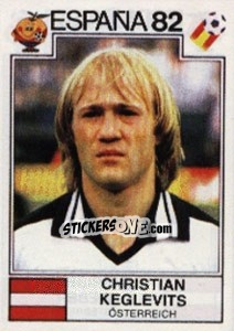 Sticker Christian Keglevits - FIFA World Cup España 1982 n. 144 - Panini