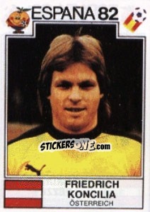 Sticker Friedrich Koncilia - FIFA World Cup España 1982 n. 145 - Panini