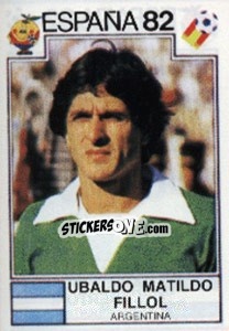 Sticker Ubaldo Matildo Fillol - FIFA World Cup España 1982 n. 166 - Panini