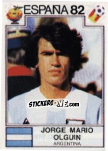 Sticker Jorge Mario Olguin - FIFA World Cup España 1982 n. 167 - Panini