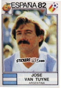 Sticker Jose Van Tuyne - FIFA World Cup España 1982 - Panini