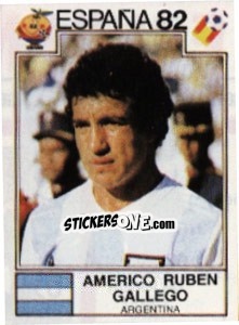 Cromo Americo Ruben Gallego - FIFA World Cup España 1982 - Panini