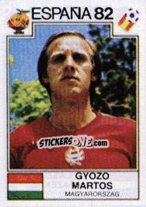 Sticker Gyozo Martos - FIFA World Cup España 1982 - Panini