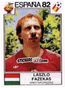 Sticker Laszlo Fazekas - FIFA World Cup España 1982 n. 195 - Panini