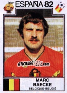 Figurina Marc Baecke - FIFA World Cup España 1982 - Panini