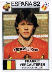Sticker Frankie Vercauteren - FIFA World Cup España 1982 n. 212 - Panini