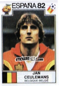 Sticker Jan Ceulemans - FIFA World Cup España 1982 - Panini