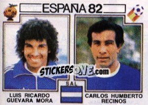 Sticker Luis Ricardo Guevara Mora / Carlos Humberto Recinos - FIFA World Cup España 1982 - Panini