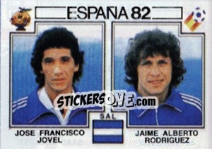 Cromo Jose Francisco Jovel / Jaime Alberto Rodrigues - FIFA World Cup España 1982 - Panini
