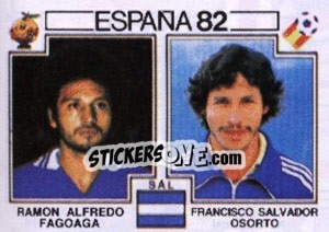Sticker Ramon Alfredo Fagoaga / Francisco Salvador Osorto - FIFA World Cup España 1982 n. 222 - Panini