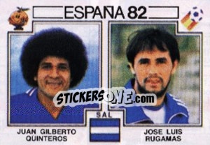 Figurina Juan Gilberto Quinteros / Jose Luis Rugamas - FIFA World Cup España 1982 - Panini