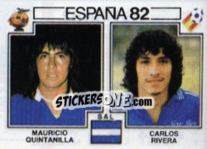 Cromo Mauricio Quintanilla / Carlos Rivera - FIFA World Cup España 1982 - Panini